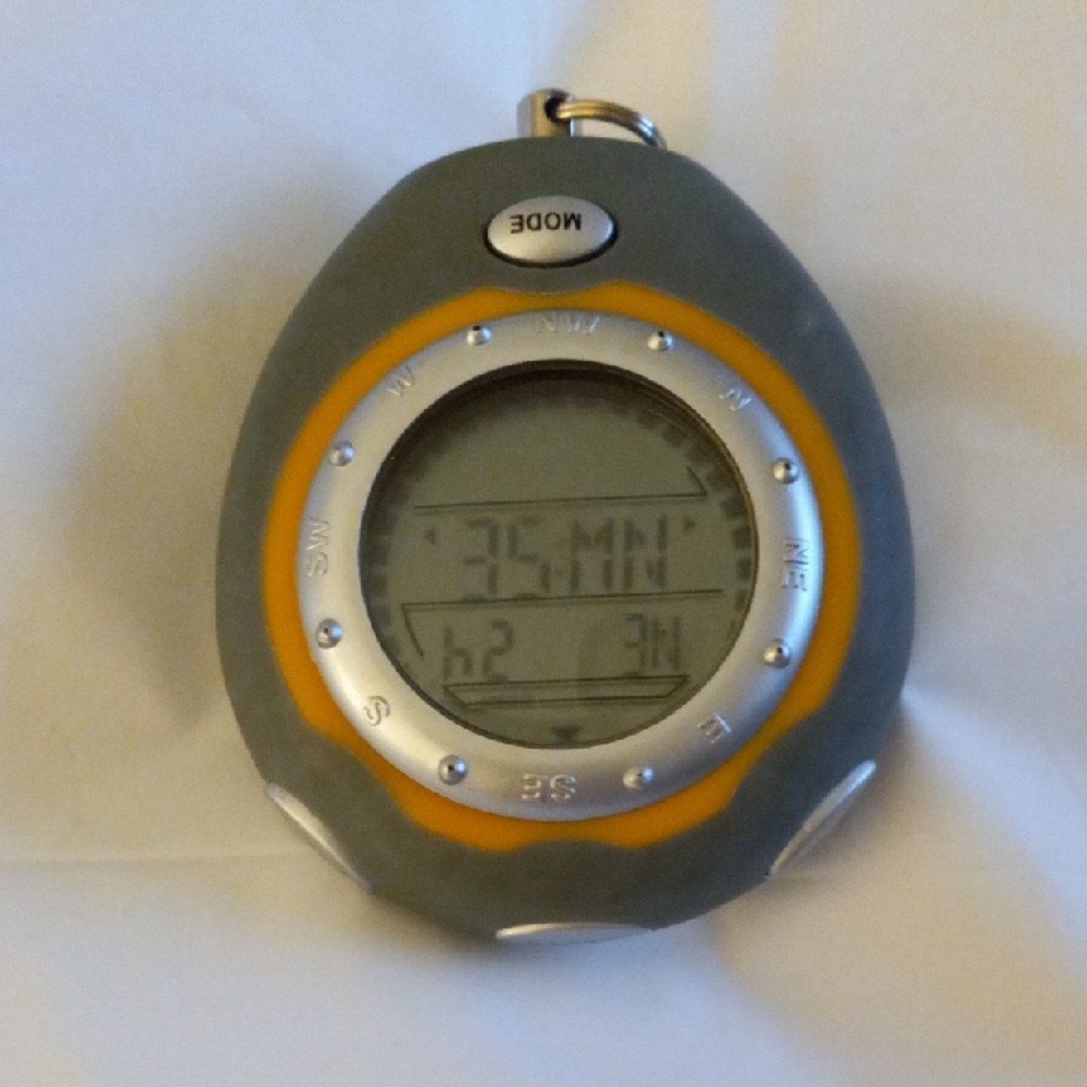 Gray and Orange Digital Stopwatch